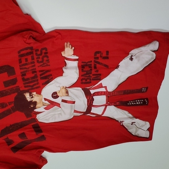 PHILCOS medium red Elvis short sleeve shirt - Picture 3 of 6
